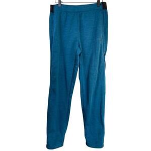 AND1 Mens M Blue Adjustable Cuff Fleece Jogger Sweatpants Basketball Athletic